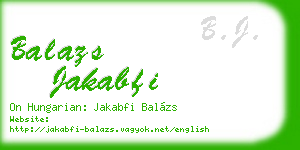 balazs jakabfi business card